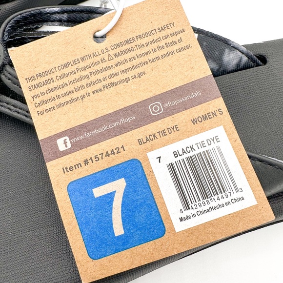 Flojos Black Thong Foam Sandals - Picture 3 of 4